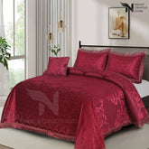 Heavy Palachi & Leather Bed Sheet Set – 4 Pcs Design Code 548 - Nishat Creative Store